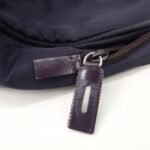PRADA Triangle Logo Leather Nylon Hand Bag Purple B8495 - 图片 17