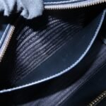 PRADA Logo Saffiano Leather Shoulder Bag Gold HDW Black - 图片 23