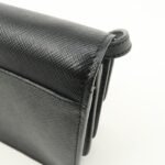 PRADA Saffiano Leather Shoulder Wallet Shoulder Bag Black BT1019 - 图片 17