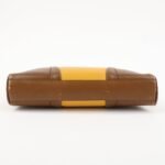 PRADA Leather Shoulder Bag Hand Bag Bi-color Mustard Brown Used - 图片 5