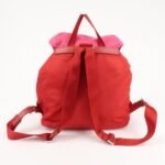 PRADA Triangle Logo Nylon Leather Backpack Ruck Sack Pink B6677 Used - 图片 2