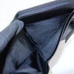 PRADA  Nylon Saffiano  Leather Bi-fold Round zippy Wallet Black Used - 图片 16