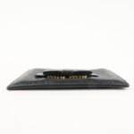 MIU MIU Leather Ribbon Card Case Black Gold Hardware 5MC208 Used - 图片 5