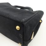 PRADA Canapa Mini Canvas 2Way Hand Bag Tote Bag Black 1BG439 Used - 图片 13