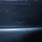 PRADA Saffiano Leather Envelope Flap Long Wallet Black 1M1175 Used - 图片 19