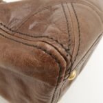 PRADA Logo Leather 2Way Bag Tote Bag Shoulder Bag Brown BL0727 Used - 图片 15