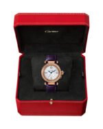PASHA DE CARTIER, 35 MM, AUTOMATIC MOVEMENT, ROSE GOLD, DIAMONDS, 2 INTERCHANEABLE LEATHER STRAPS - 图片 4
