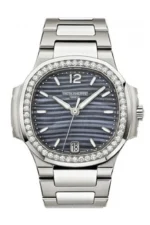 Patek Philippe Nautilus Blue Tinted Mother Of Pearl Dial Ladies Diamond Watch 7018/1A-010 - 图片 2