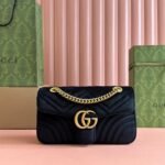 GG Velvet Small Marmont shoulder bag - 图片 2