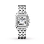 Cartier Panthère De Cartier Watch Medium Model, Quartz Movement, Steel, Diamonds-P17310955