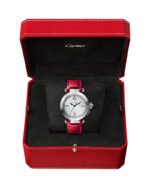 PASHA DE CARTIER, 35 MM, AUTOMATIC MOVEMENT, STEEL, 2 INTERCHANGEABLE LEATHER STRAPS - 图片 5