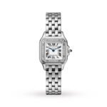 Cartier Panthère De Cartier Watch Small Model, Quartz Movement, Steel, Diamonds-P17310954