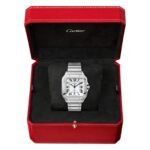 Cartier Santos De Cartier Watch Large Model, Automatic Movement, Steel, Interchangeable Metal And Leather Bracelets-P17310953 - 图片 5