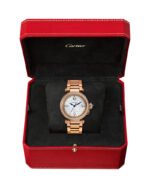 PASHA DE CARTIER, 35 MM, AUTOMATIC MOVEMENT, ROSE GOLD, DIAMONDS, INTERCHANGEABLE METAL AND LEATHER STRAPS - 图片 3