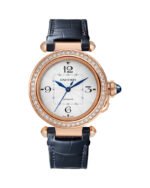 PASHA DE CARTIER, 35 MM, AUTOMATIC MOVEMENT, ROSE GOLD, DIAMONDS, 2 INTERCHANEABLE LEATHER STRAPS - 图片 2