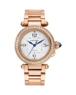 PASHA DE CARTIER, 35 MM, AUTOMATIC MOVEMENT, ROSE GOLD, DIAMONDS, INTERCHANGEABLE METAL AND LEATHER STRAPS - 图片 4