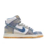 Carpet Company x Nike SB Dunk High SB Sneakers White & Blue - 图片 4
