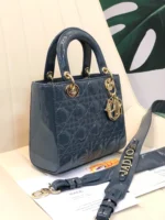 ABCDior Calf Patent Leather Rattan Lattice Tote Size 20 x 16.5 x 8cm - 图片 3