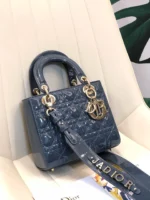 ABCDior Calf Patent Leather Rattan Lattice Tote Size 20 x 16.5 x 8cm - 图片 4