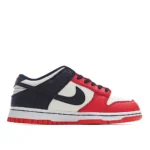 NBA x Nike Dunk Low EMB “Chicago” Black, White and Red - 图片 6
