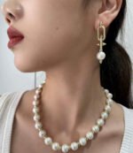 Tiffany Titan by Pharrell Williams Pearl Earrings in Yellow Gold with Diamonds - 图片 8
