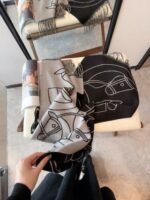 H beige black  brown scarves - 图片 14