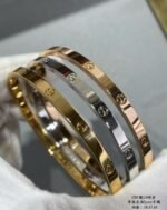 LOVE bracelet, medium model, 4 diamonds