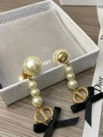 Pearl and bow earrings - 图片 8