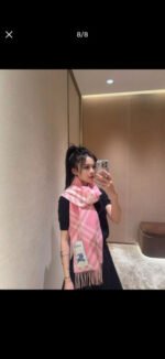 Check Cashmere Scarf pink - 图片 8