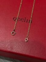 Wulu small necklace in 18K rose gold set with jade and diamonds - 图片 5