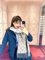 GG cashmere lamé scarf - 图片 5