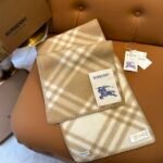 Check Wool Scarf Sand beige - 图片 4