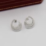 Etincelle de Cartier hoop earrings, triple row, paved - 图片 13