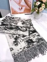 Toile de Jouy Sauvage Scarf black - 图片 9