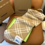 Check Wool Scarf Sand beige - 图片 3