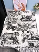 Toile de Jouy Sauvage Scarf black - 图片 7