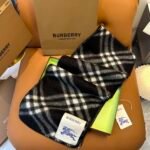 Check Wool Scarf black - 图片 3