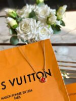 Color Blossom BB Sun Pendant, Pink Gold, Cornelian and Diamond - 图片 5