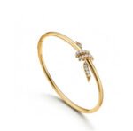 Tiffany Knot Wire Bangle in White Gold with Diamonds - 图片 12