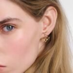 Ombre Blossom Overlap Hoop, Pink Gold and Diamonds - 图片 4