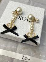 Pearl and bow earrings - 图片 7