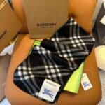 Check Wool Scarf black - 图片 8