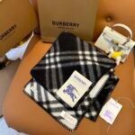 Check Wool Scarf black - 图片 11
