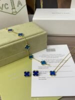 Vintage Alhambra bracelet, 5 motifs Bracelet Necklace Earring Set - 图片 8