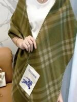Check Wool Scarf green - 图片 17