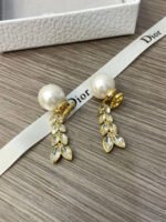 Pearl and leaf tassel earrings - 图片 7