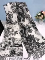 Toile de Jouy Sauvage Scarf black - 图片 4