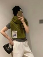 Check Wool Scarf green - 图片 19