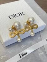 mental Pearl and bow earrings - 图片 9