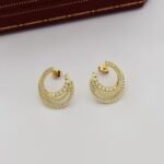 Etincelle de Cartier hoop earrings, triple row, paved - 图片 16